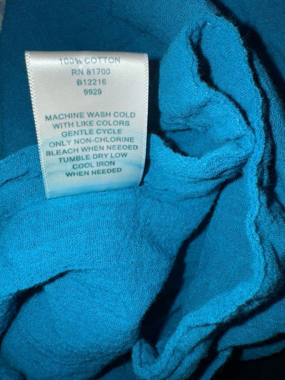 Blair 2XL Womens Teal Sleeveless Top & Pants Set 100% Cotton - Picture 3 of 8